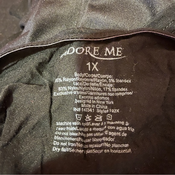 Adore Me Black/Cream Lounge Wear Size 1X - Picture 3 of 3